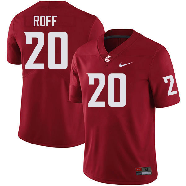 Men #20 Quinn Roff Washington State Cougars College Football Jerseys Stitched-Crimson